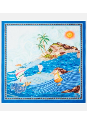 Alemais Printed silk twill scarf