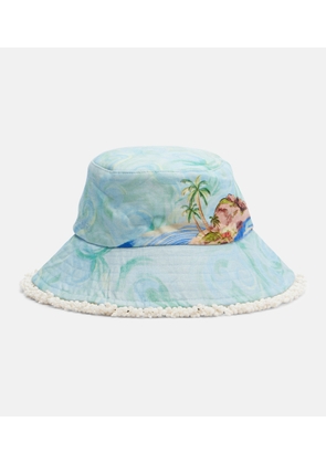 Alemais Printed linen bucket hat