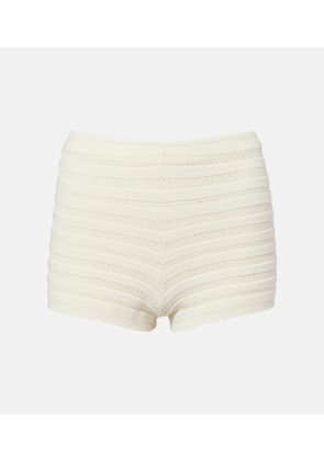 Faithfull Duma pointelle cotton-blend shorts