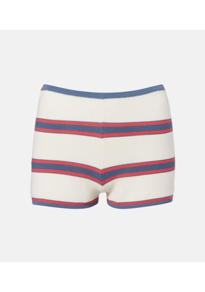 Faithfull Playa striped cotton-blend shorts