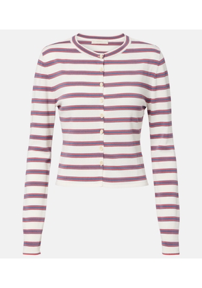 Faithfull Cinta striped cotton-blend cardigan