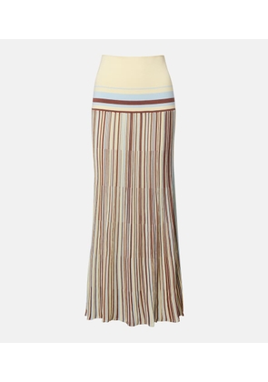 Faithfull Citara striped cotton-blend maxi skirt