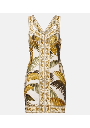 Farm Rio Printed linen shirt dress