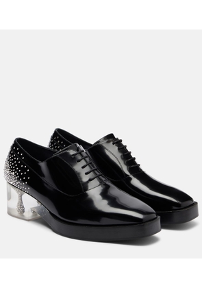 Noir Kei Ninomiya x Jimmy Choo crystal-embellished leather derby shoes