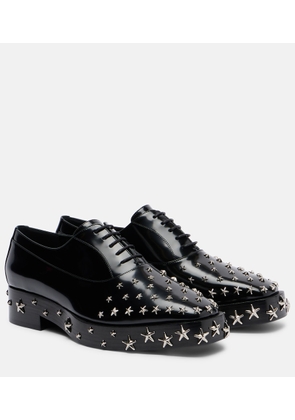 Noir Kei Ninomiya x Jimmy Choo embellished leather derby shoes