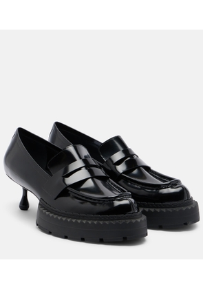 Noir Kei Ninomiya x Jimmy Choo leather loafer pumps