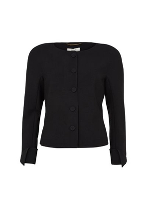 Jacket with puff sleeves