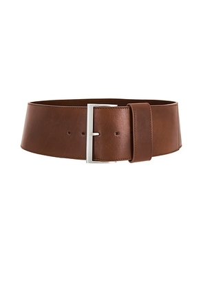 St. Agni Wide Classic Belt in Chestnut - Brown. Size M-L (also in XS-S).