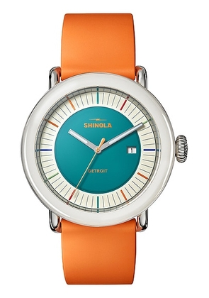 Shinola Detrola 41mm Watch in Orange & Aqua Green - Orange. Size all.