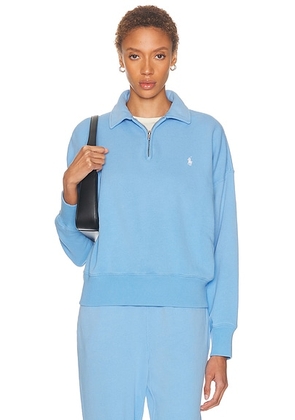 Polo Ralph Lauren Island Half Zip Sweatshirt in Chatham Blue - Blue. Size L (also in S, XL, XS).