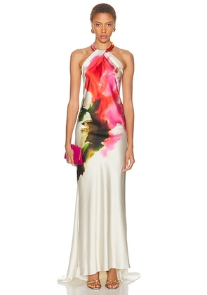 SILVIA TCHERASSI Jesse Dress in Azalea Flower - Ivory. Size L (also in M).