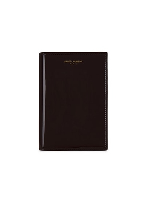 Saint Laurent Passport Case in Dark Red Wine - Burgundy. Size all.