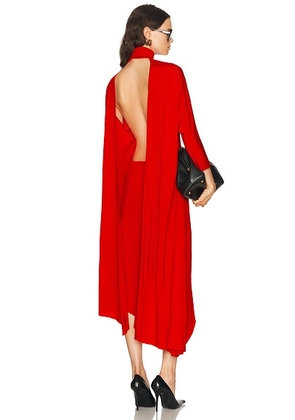 Willy Chavarria Cascada Dress in Red Hot - Red. Size 2 (also in 4, 6).