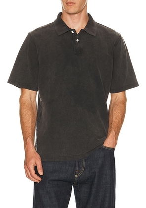 Corridor Pique Polo in Black - Black. Size L (also in M, S, XL/1X).