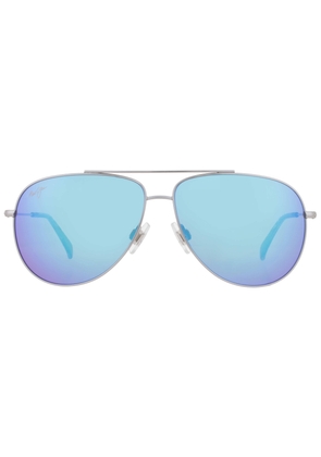 Maui Jim Hau'oli Blue Hawaii Pilot Mens Sunglasses B665-17B 59