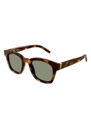 Saint Laurent Green Square Unisex Sunglasses SL M124 002 49