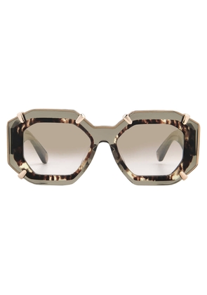 Philipp Plein Brown Gradient Geometric Ladies Sunglasses SPP098V G61G 53