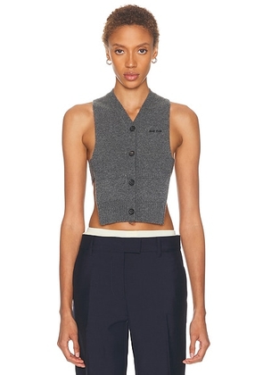 Miu Miu Cashmere F.12 Vest in Ardesia - Grey. Size 38 (also in 40).