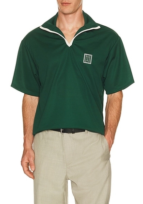 Oyster OTC On Court / Off Court Polo in Forest Green - Dark Green. Size L (also in M, S, XL/1X, XXL/2X).