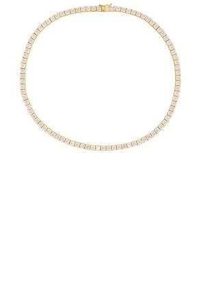 Roxanne Assoulin Gia Tennis Necklace in Shiny Gold - Metallic Gold. Size all.