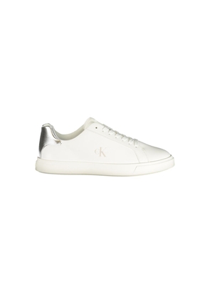 Calvin Klein White Polyester Low Top Sneakers - EU36/US6