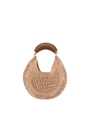 Chloé Beige Raffia Shoulder Bag