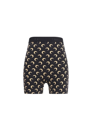 Marine Serre Black Polyamide Bermuda Shorts - M