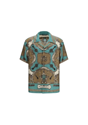 Dolce & Gabbana Multicolor Silk Pattern Shirt - 41