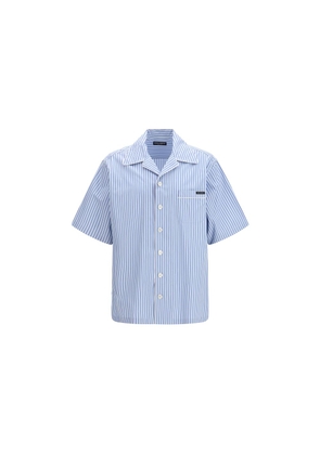 Dolce & Gabbana Blue Cotton Shortsleeve Shirt - 39