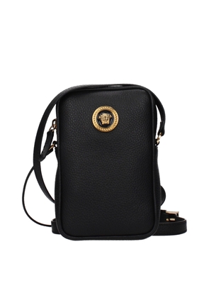 Versace Black Leather Crossbody Bag