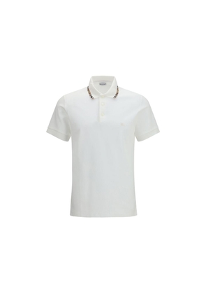 Burberry White Cotton Polo Shirt - L