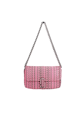 Marc Jacobs Neon Pink The Monogram Leather J Marc Mini Shoulder Bag Crossbody