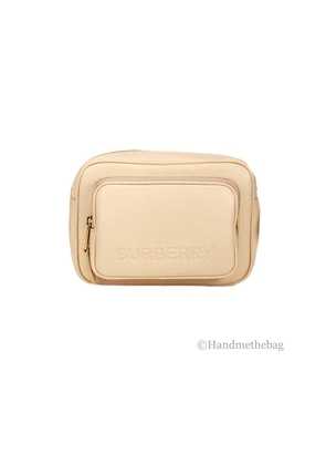 Burberry Small Branded Peach Pink Grainy Leather Camera Crossbody Bag