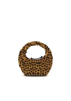 Staud Brown Other Fibres Handbag