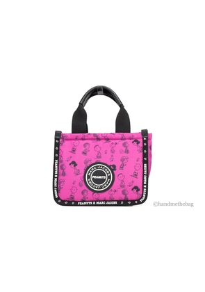 Marc Jacobs X Peanuts Mini Fuchsia Fedora Puffy Nylon Tote Convertible Handbag