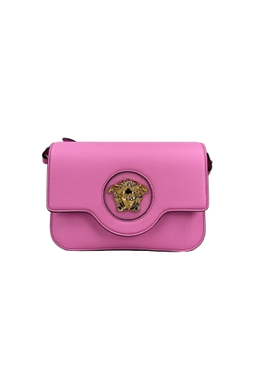 Versace La Medusa Pink Leather Shoulder Crossbody Bag Purse