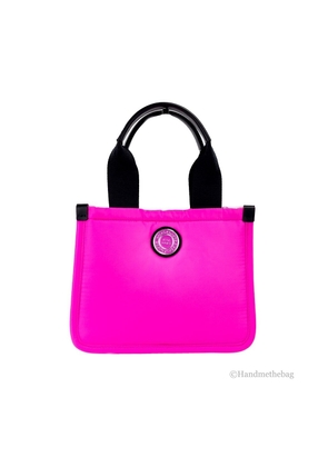Marc Jacobs Small Neon Fuchsia Nylon Fabric Tote Convertible Bag Purse