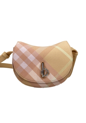 Burberry Mini Check Rocking Horse Crossbody Bag Purse