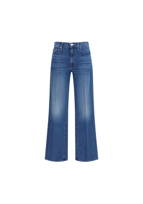Mother Denim Blue Cotton Relaxed Fit Jeans - W24