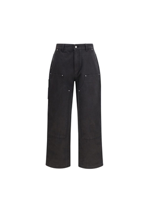 Represent Black Cotton Casual Pants - L