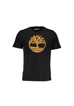 Timberland Black Organic Cotton Men T-Shirt - S