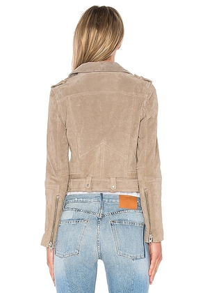 BLANKNYC Suede Moto Jacket in Brown. Size L. Also in M, S, XL, XS.