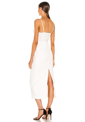 Bardot Roberta Midi Dress in Ivory. Size 2. Also in 6, 10.