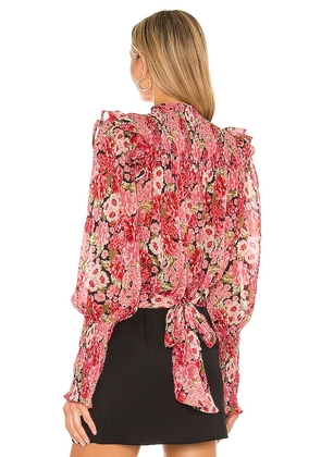 Bardot Remi Floral Blouse in Pink. Size 4. Also in 2.