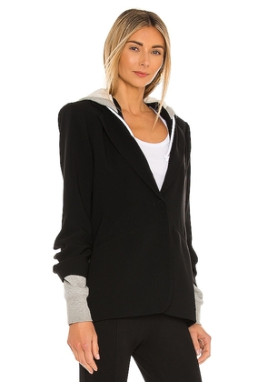 Cinq a Sept Hooded Khloe Jacket in Black. Size 2. Also in 0, 00, 4.