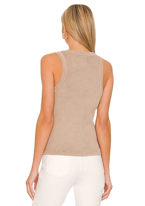 Citizens of Humanity Isabel Rib Tank in Tan. Size S. Also in XS, M, L, XL.