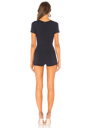 superdown Thea Deep V Jersey Romper in Navy. Size M. Also in L, XL.