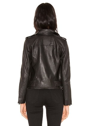ALLSAINTS Balfern Leather Biker Jacket in Black. Size 00. Also in 0, 2.
