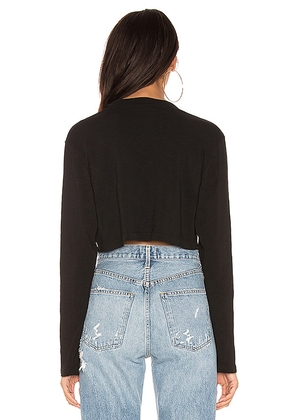 COTTON CITIZEN Tokyo Crop Shirt in Black. Size L. Also in S, XS, M.