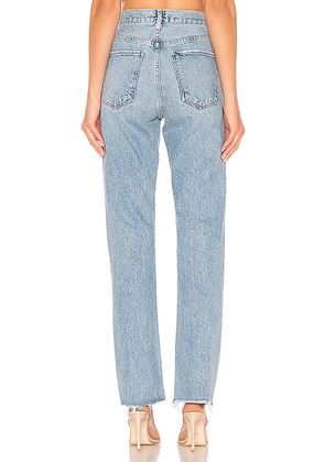 AGOLDE Cherie High Rise Straight Jeans in Blue. Size 32. Also in 33, 34.